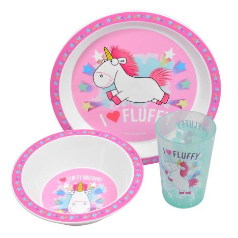 Despicable Me Fluffy Unicorn 3 Piece Mealtime Set £7.99